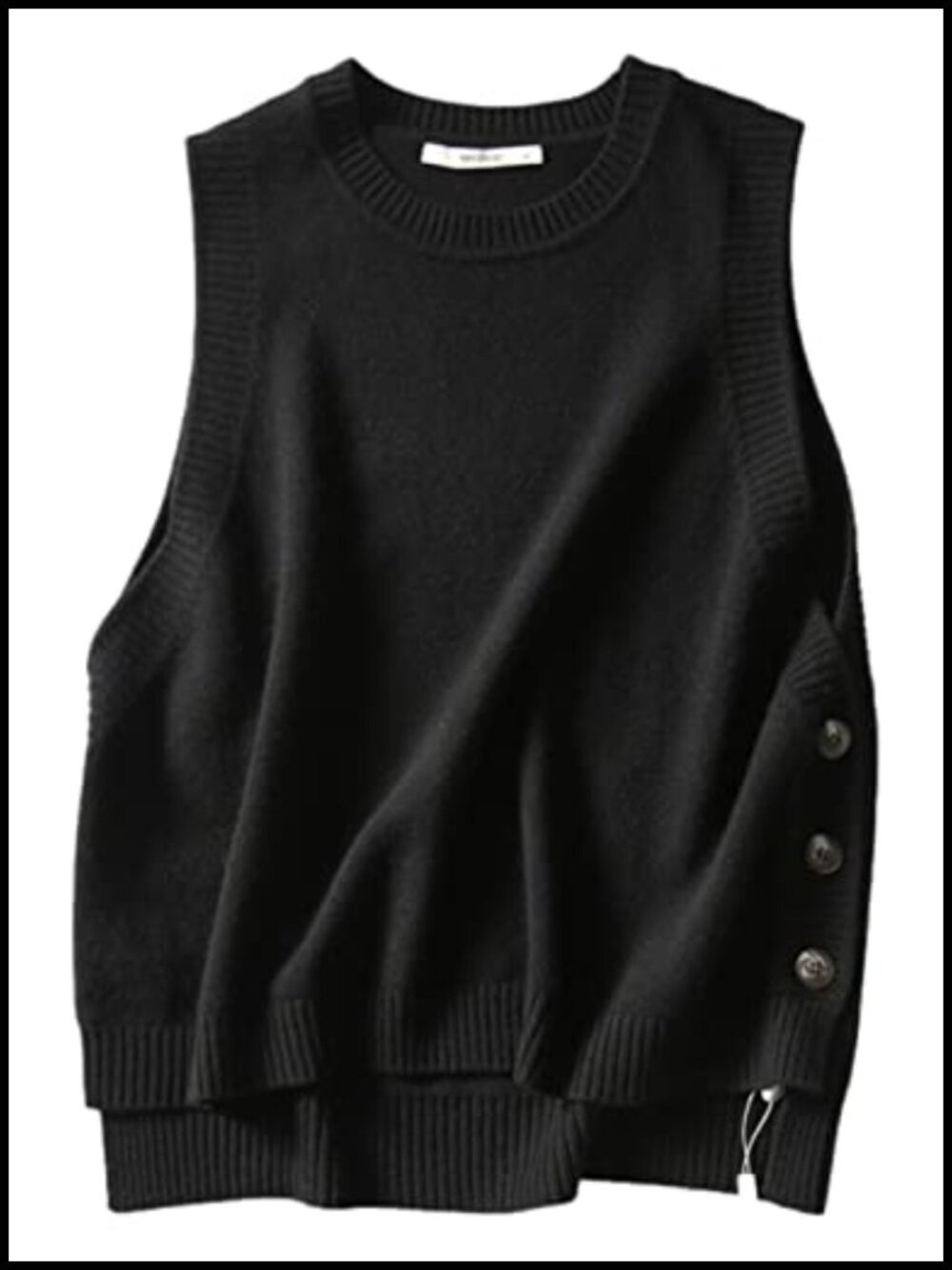 Mingzhu Sleeveless Ribbed Knit Sweater Vest Pullover for Women